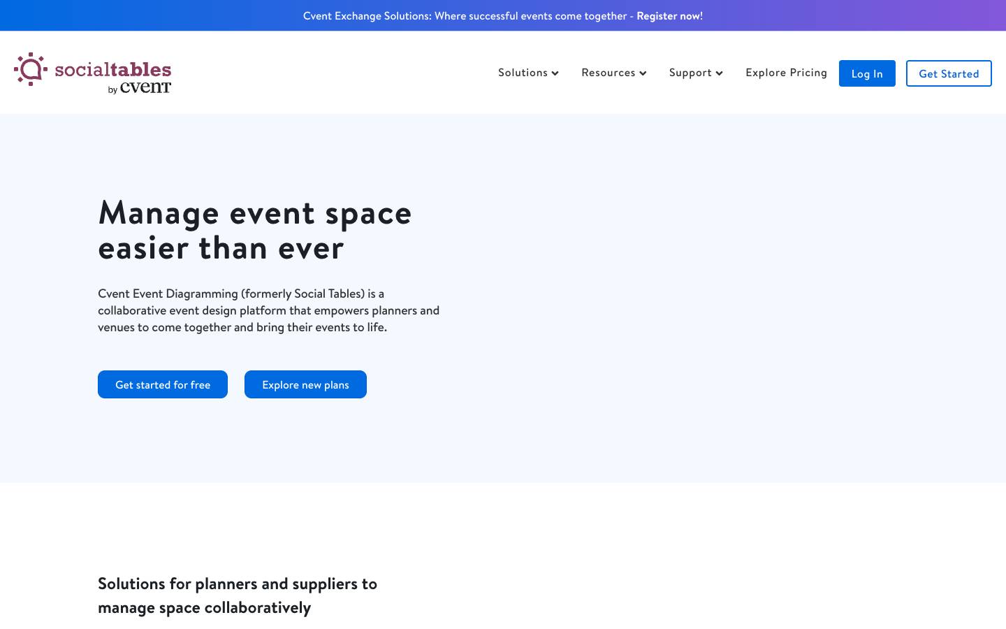 Social Tables's homepage, as read on Oct 2, 2026