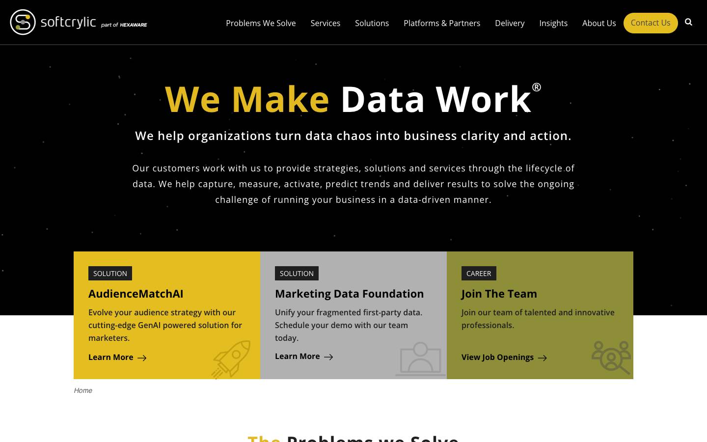 Softcrylic's homepage, as read on Oct 2, 2026