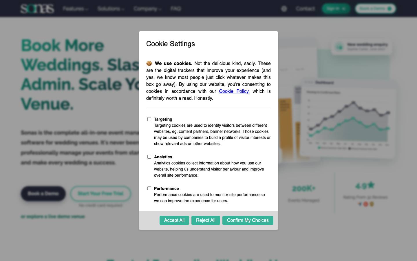 Sonas's homepage, as read on Oct 2, 2026