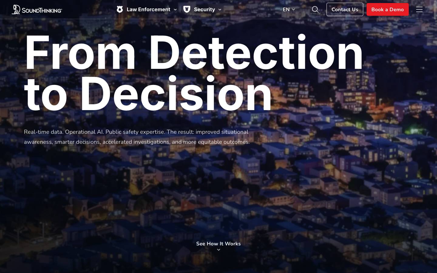 SoundThinking's homepage, as read on Oct 2, 2026
