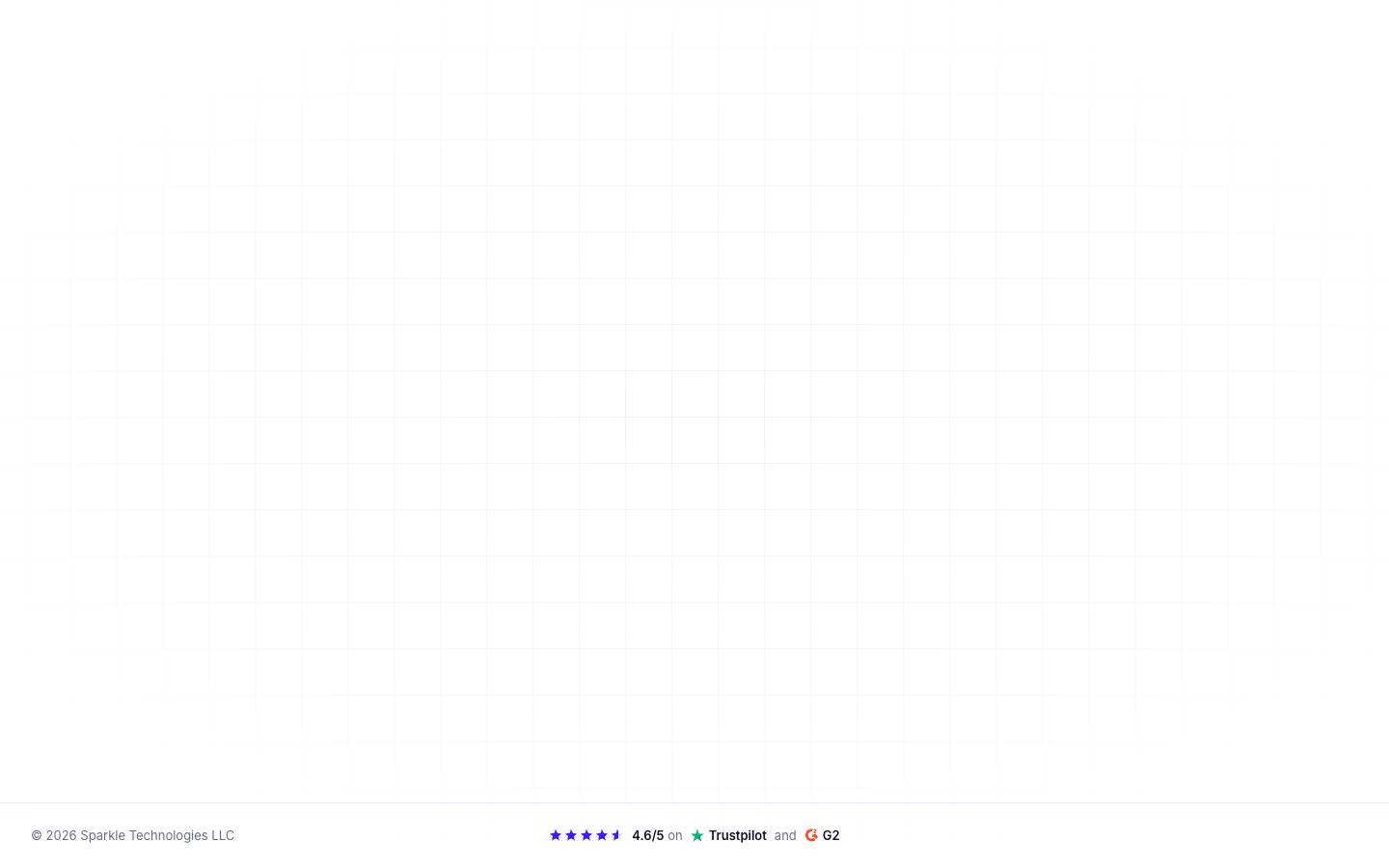 Sparkle's homepage, as read on Oct 2, 2026