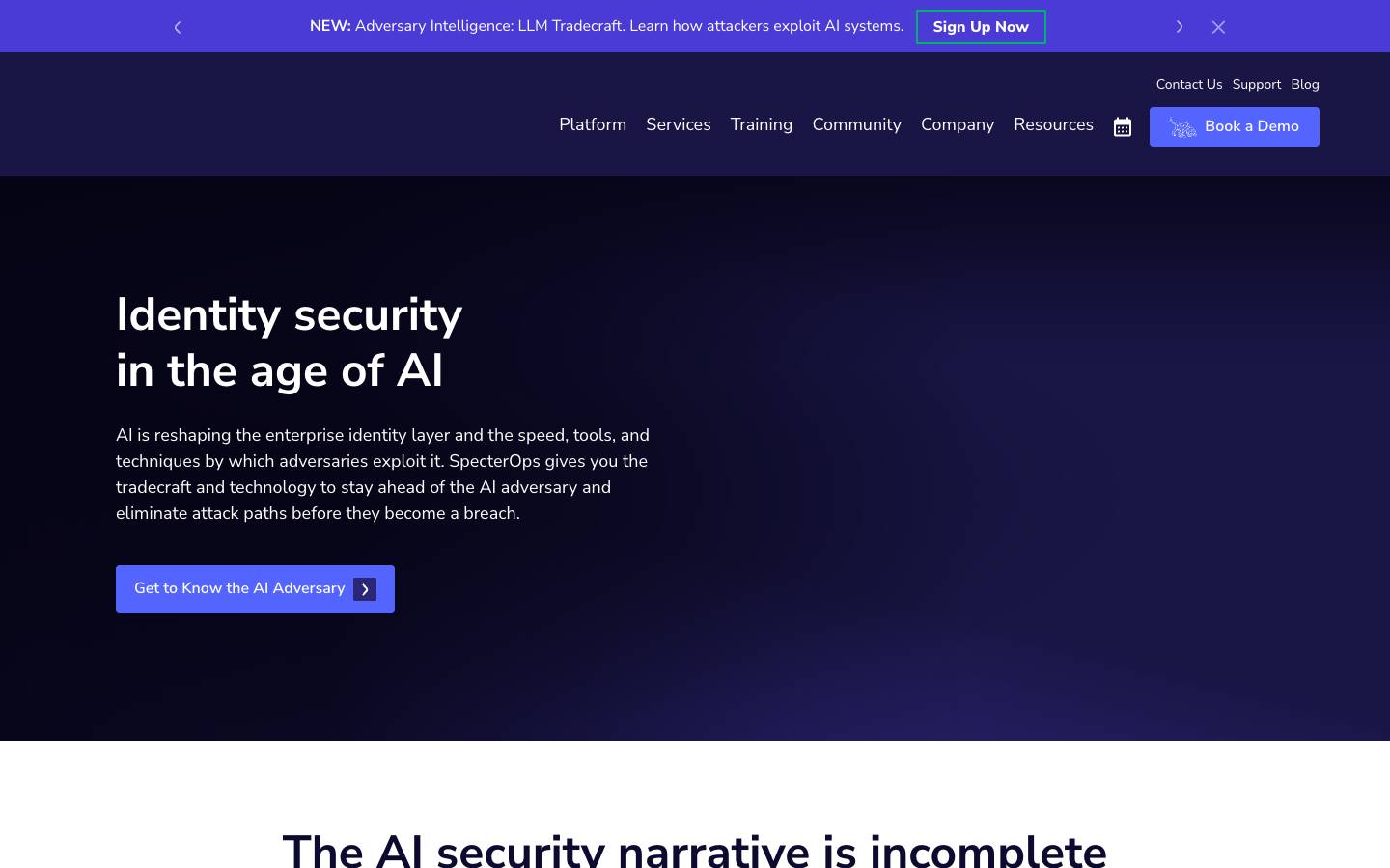 SpecterOps's homepage, as read on Oct 2, 2026