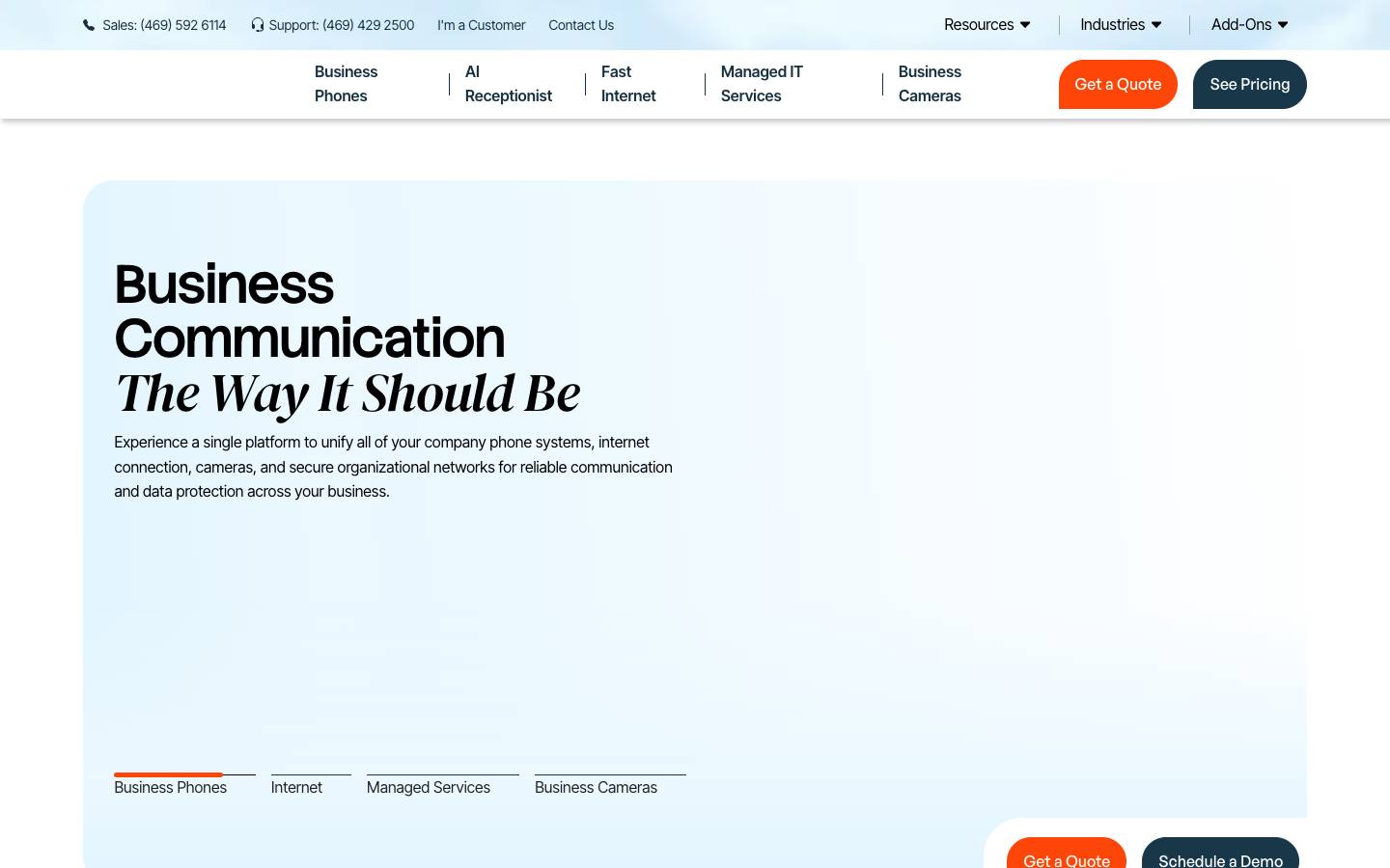 SpectrumVoIP's homepage, as read on Oct 2, 2026