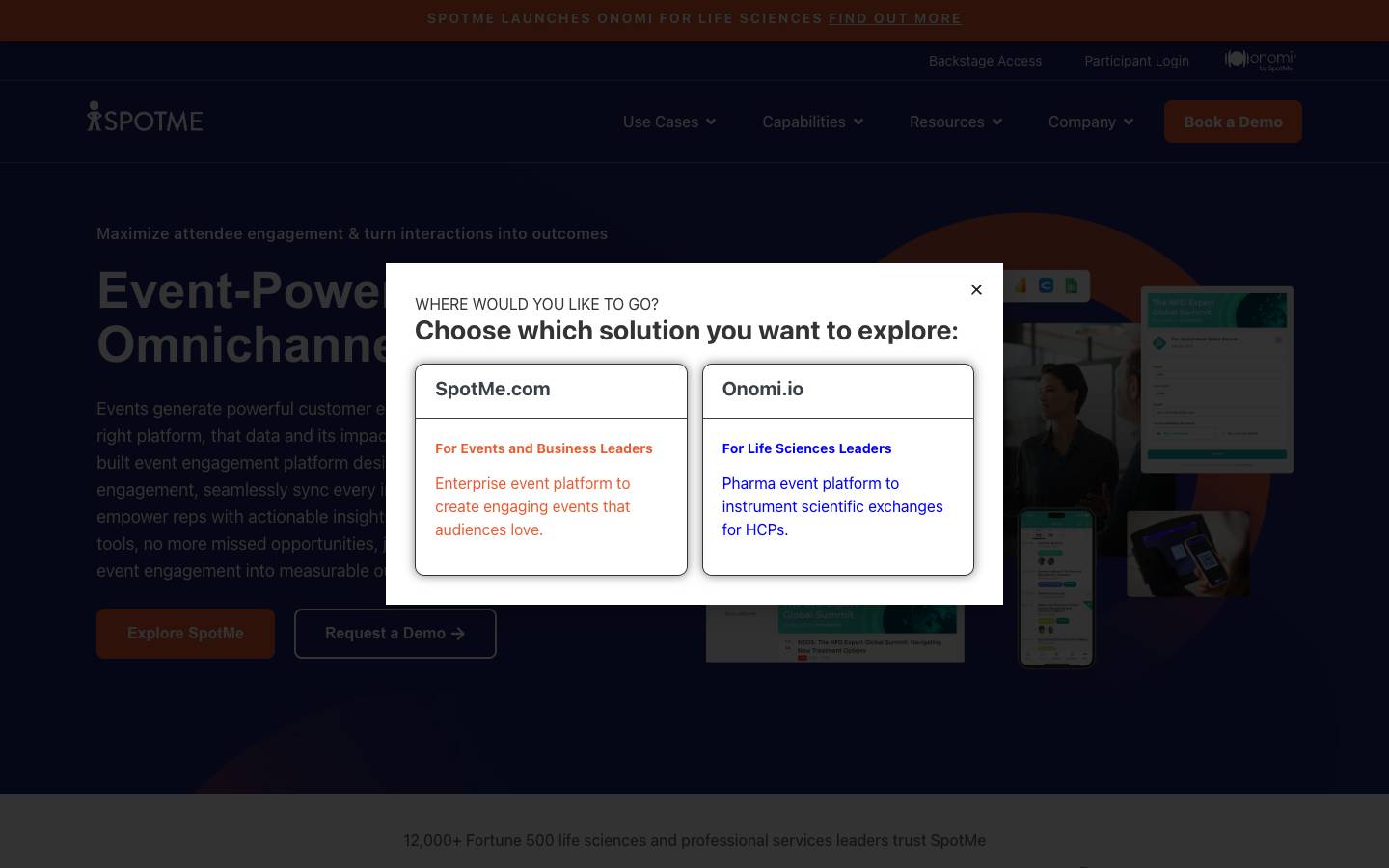 SpotMe's homepage, as read on Oct 2, 2026