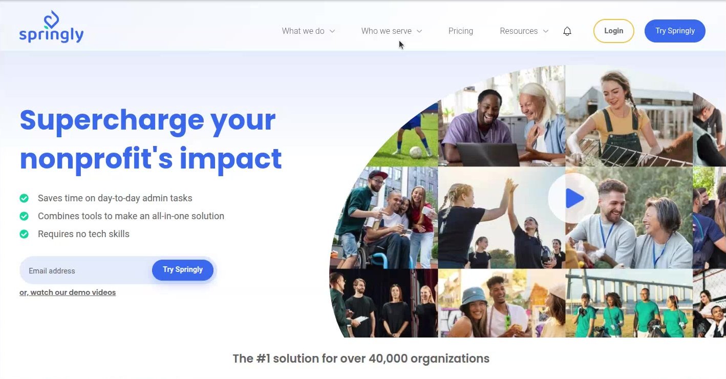 Springly's homepage, as read on Oct 3, 2026