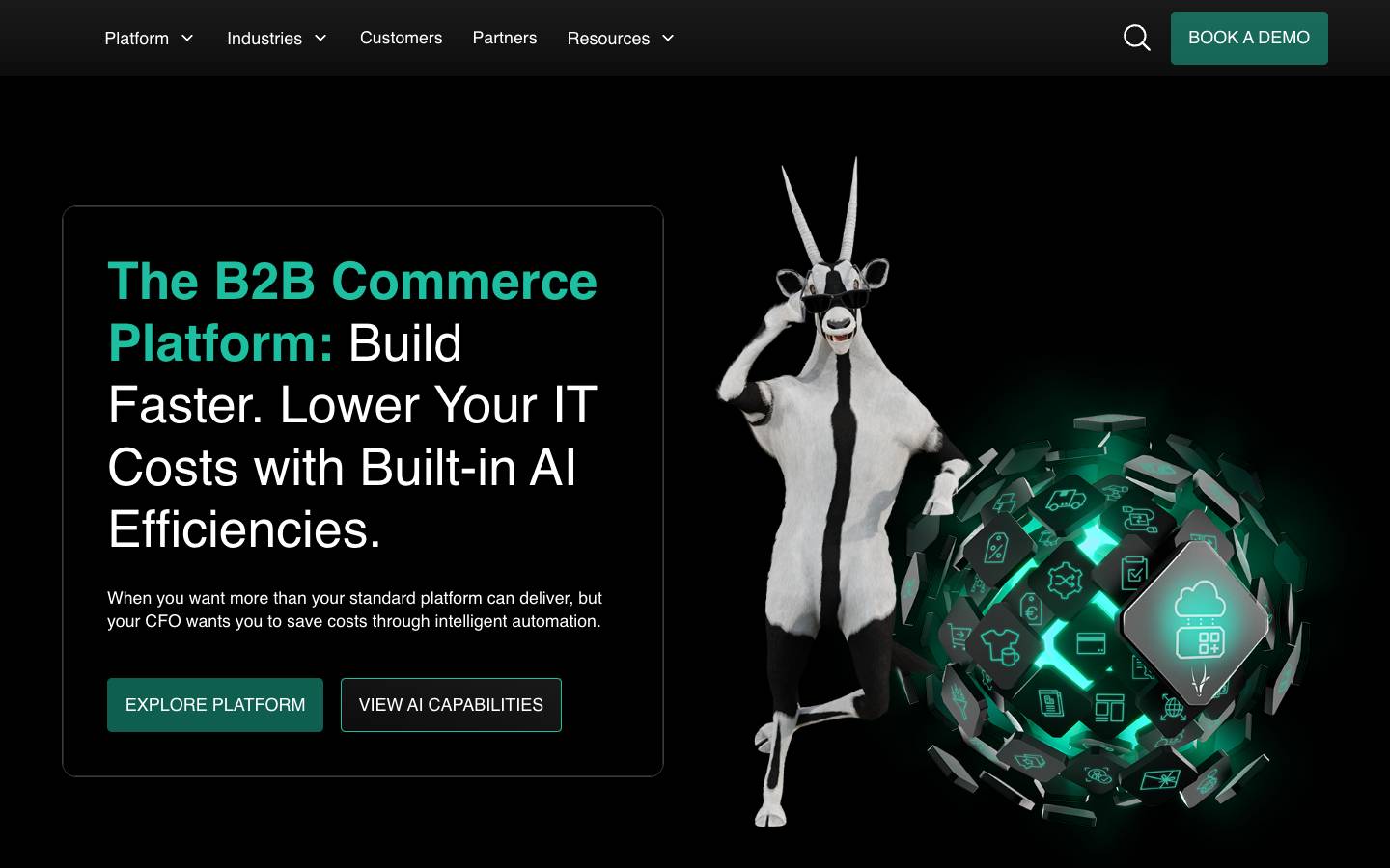 Spryker's homepage, as read on Oct 2, 2026