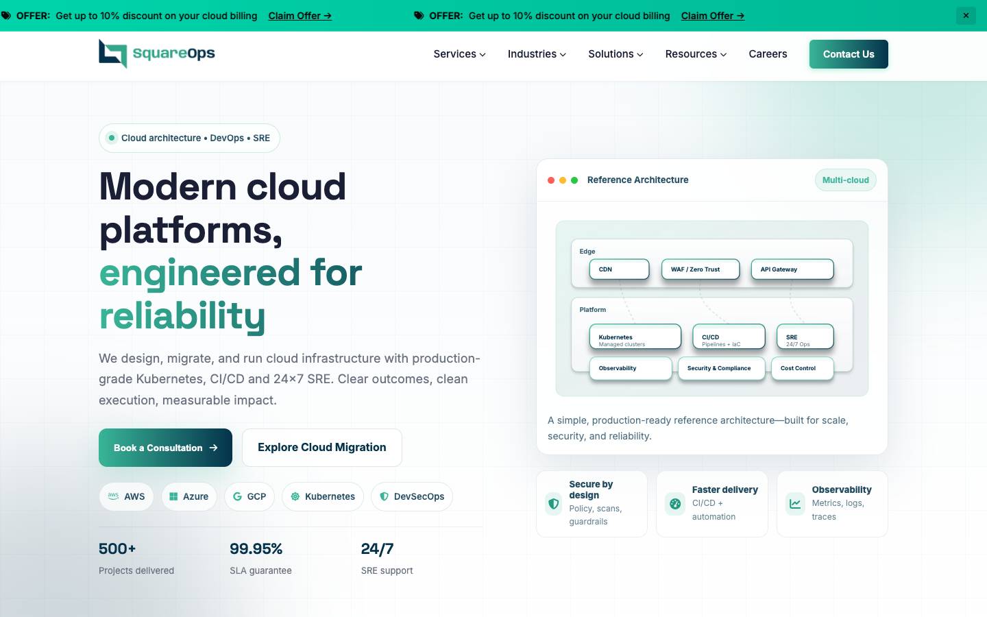 SquareOps's homepage, as read on Oct 2, 2026