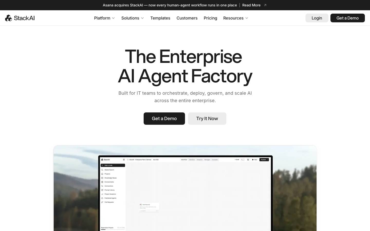 StackAI's homepage, as read on Oct 2, 2026