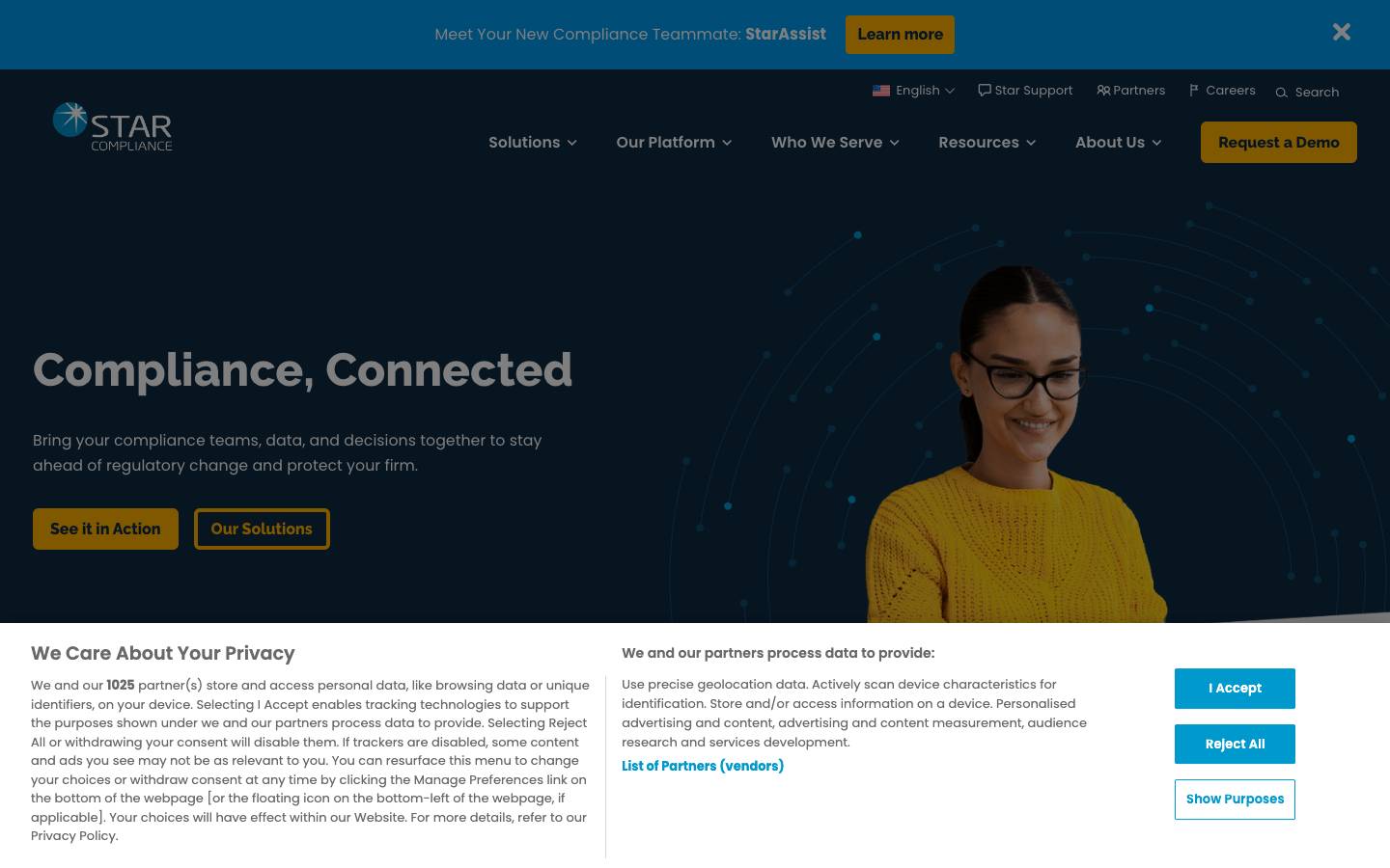 StarCompliance's homepage, as read on Oct 2, 2026