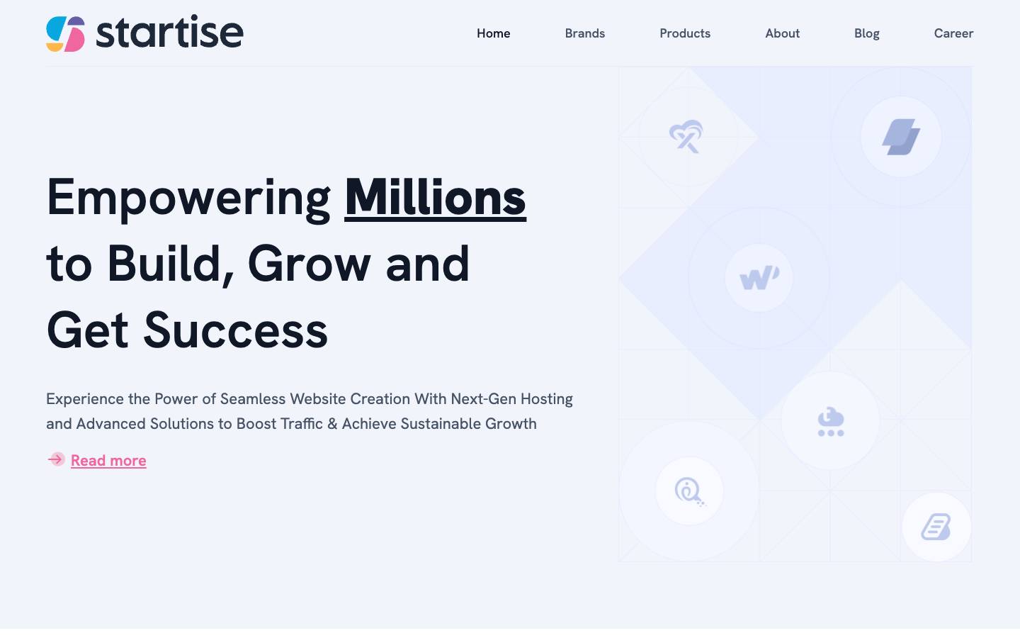 Startise's homepage, as read on Oct 2, 2026