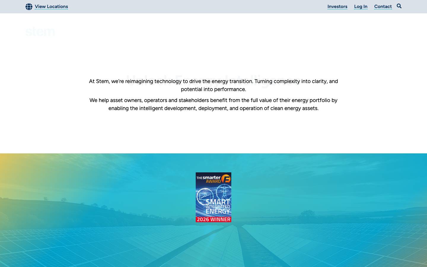 Stem's homepage, as read on Oct 6, 2026