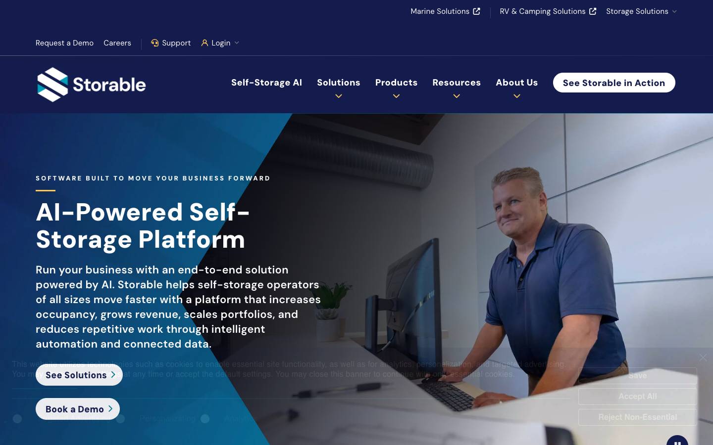Storable's homepage, as read on Oct 2, 2026