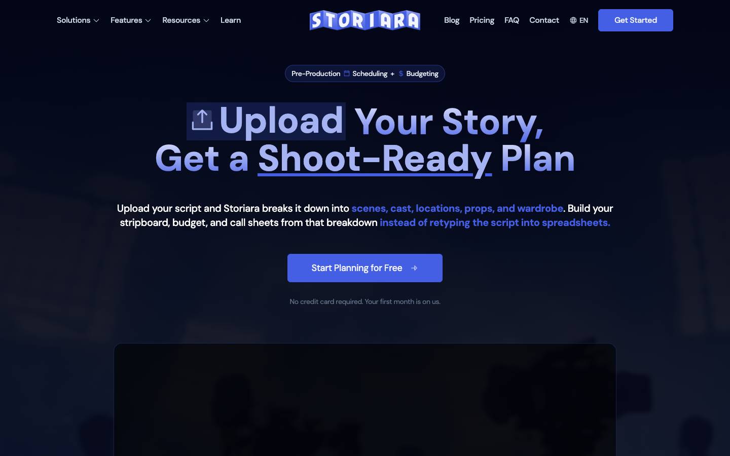 Storiara's homepage, as read on Oct 2, 2026