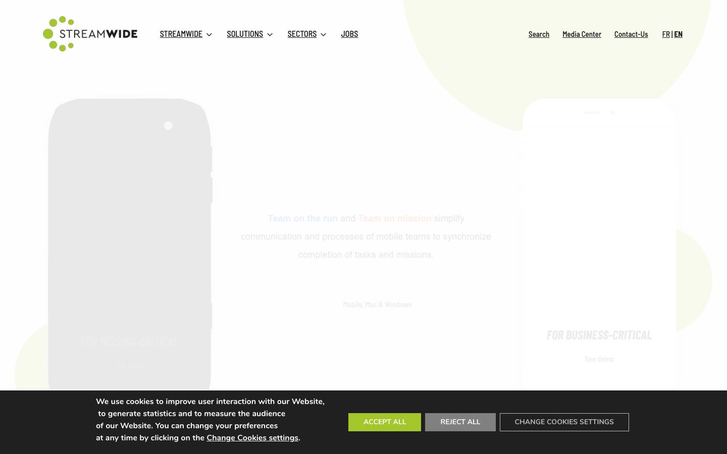 Streamwide's homepage, as read on Oct 6, 2026