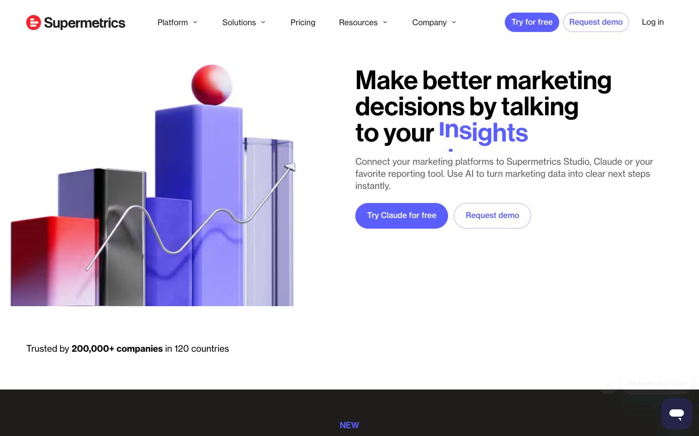 Supermetrics's homepage, as read on Oct 2, 2026