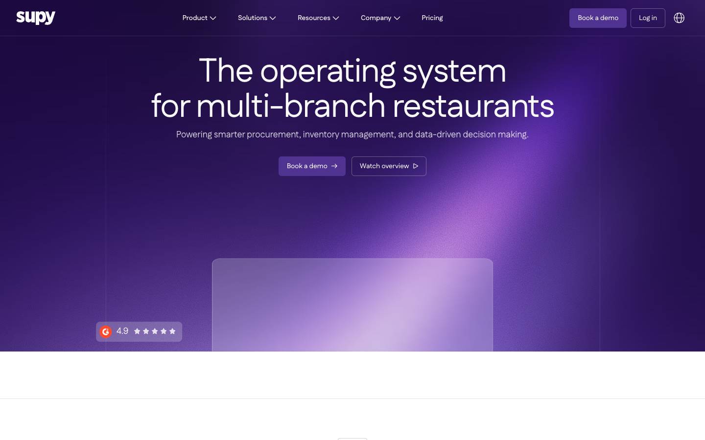 Supy's homepage, as read on Oct 6, 2026
