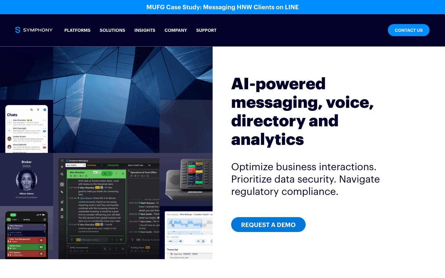 Symphony's homepage, as read on Oct 2, 2026
