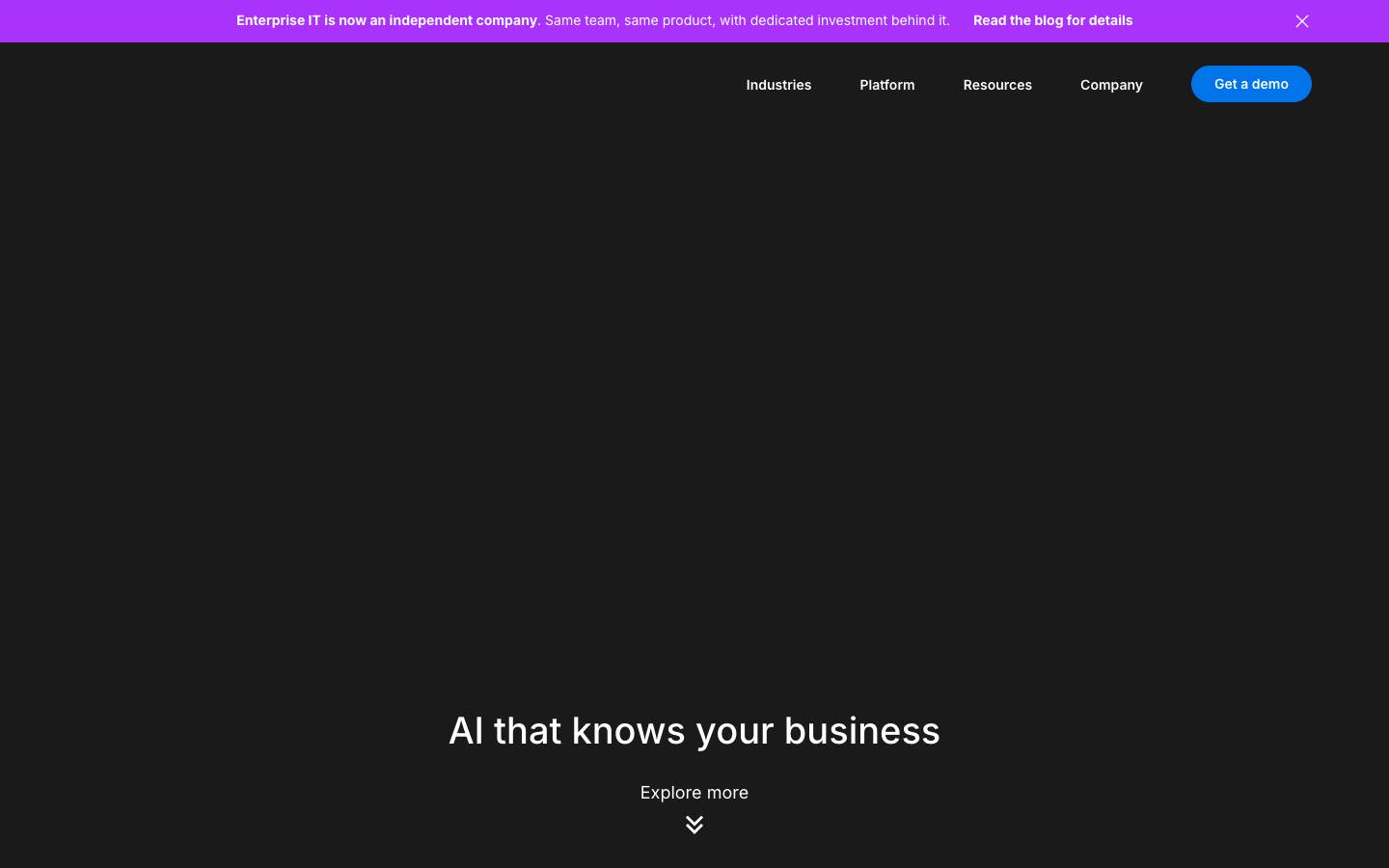 SymphonyAI's homepage, as read on Oct 6, 2026