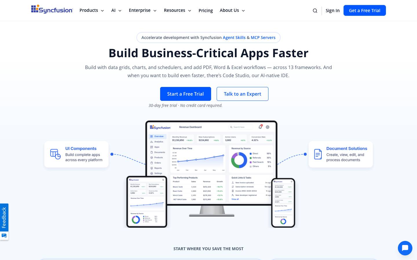 Syncfusion's homepage, as read on Oct 2, 2026