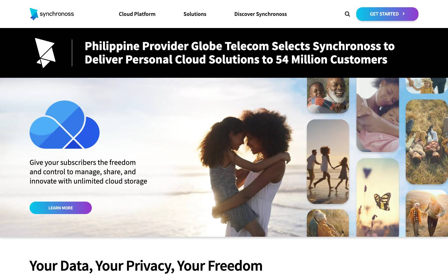 Synchronoss's homepage, as read on Oct 2, 2026