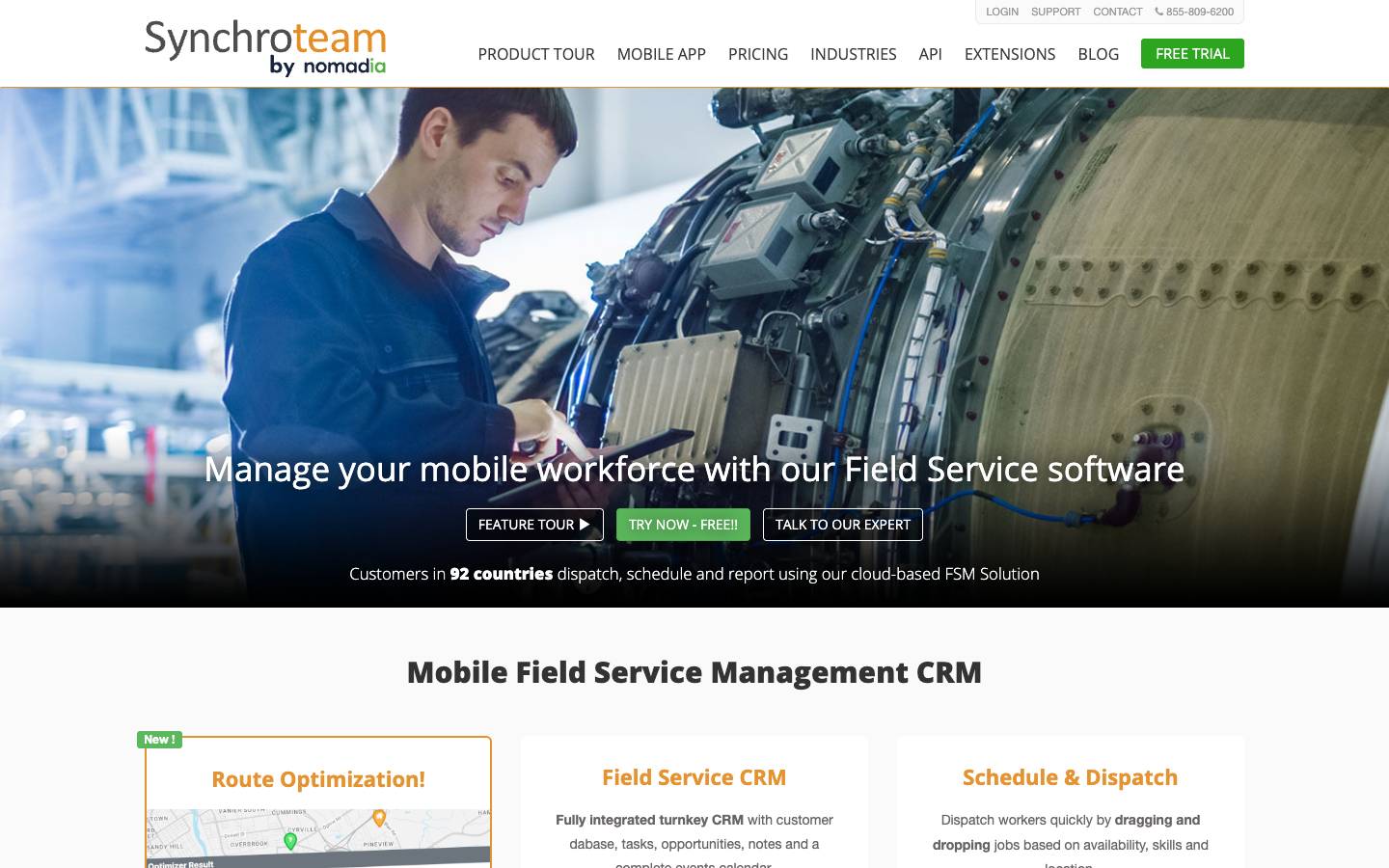 Synchroteam's homepage, as read on Oct 2, 2026