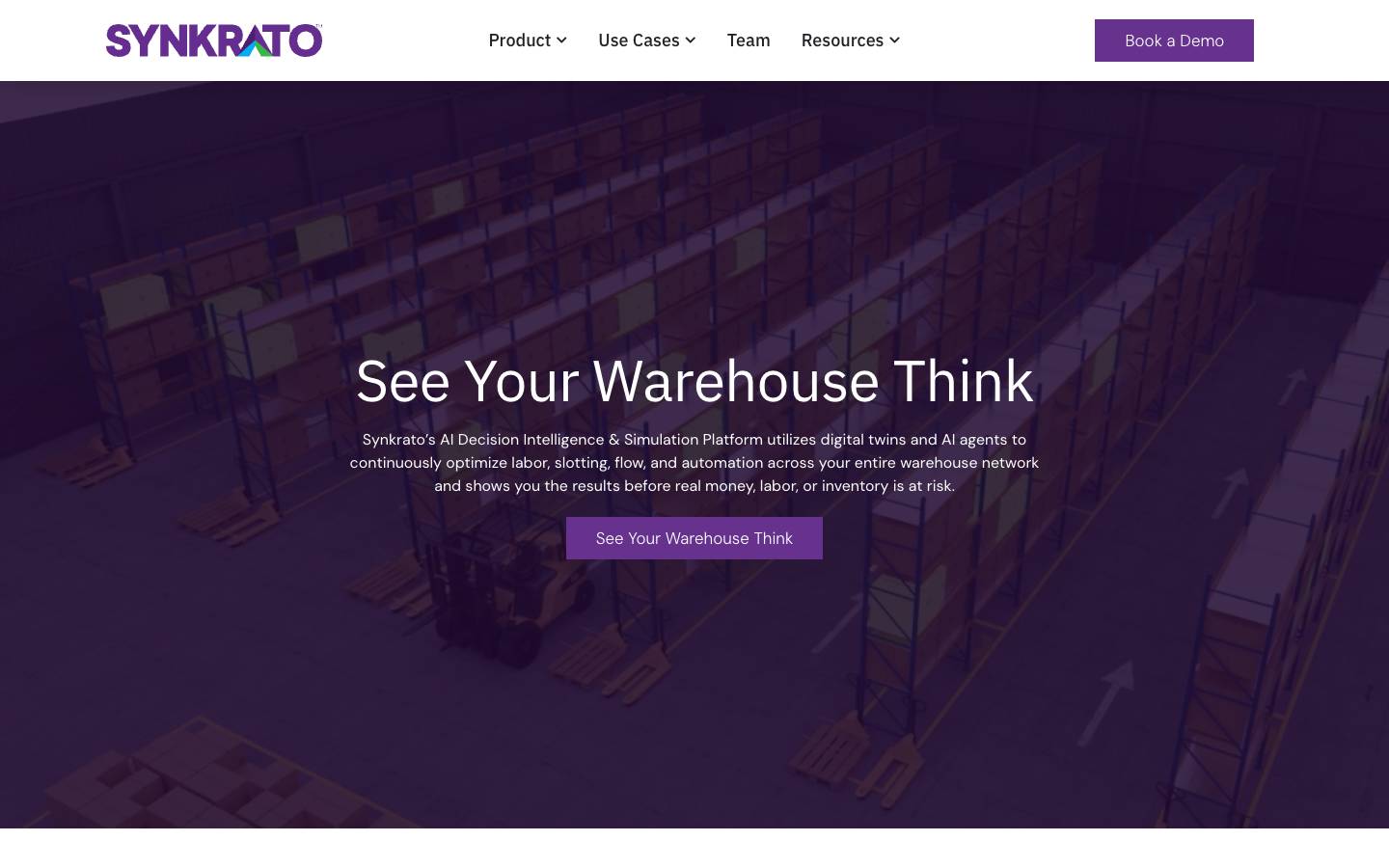 Synkrato's homepage, as read on Oct 2, 2026