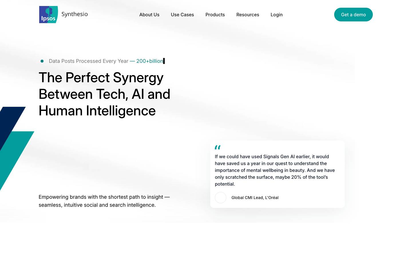 Synthesio's homepage, as read on Oct 2, 2026