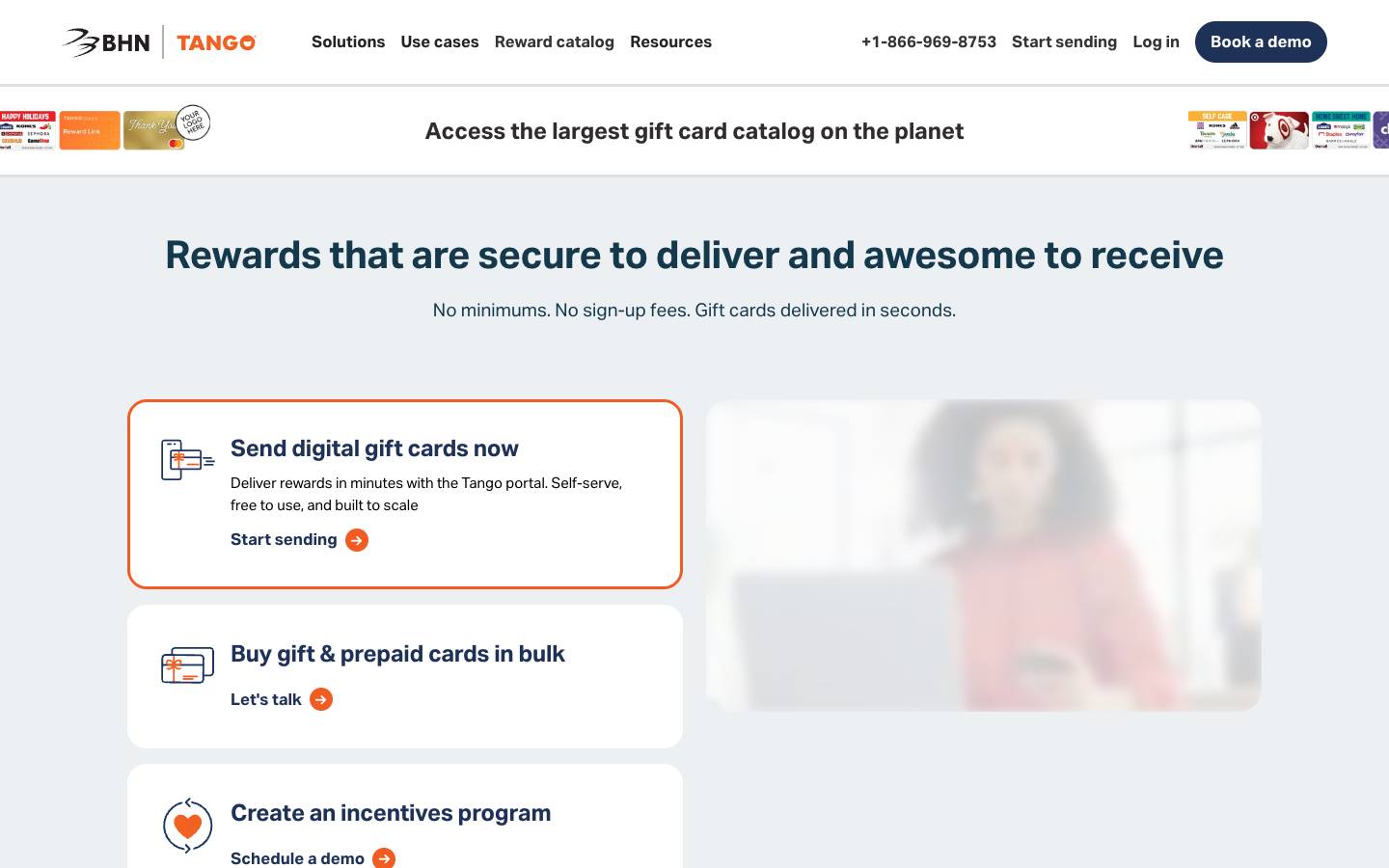 Tango Card's homepage, as read on Oct 2, 2026