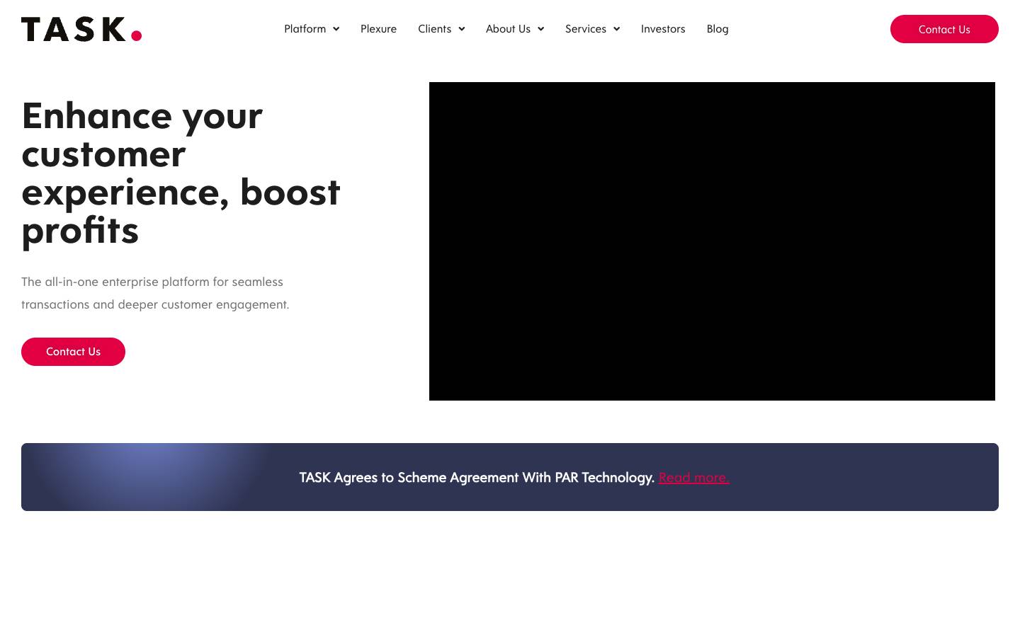 TASK's homepage, as read on Oct 2, 2026