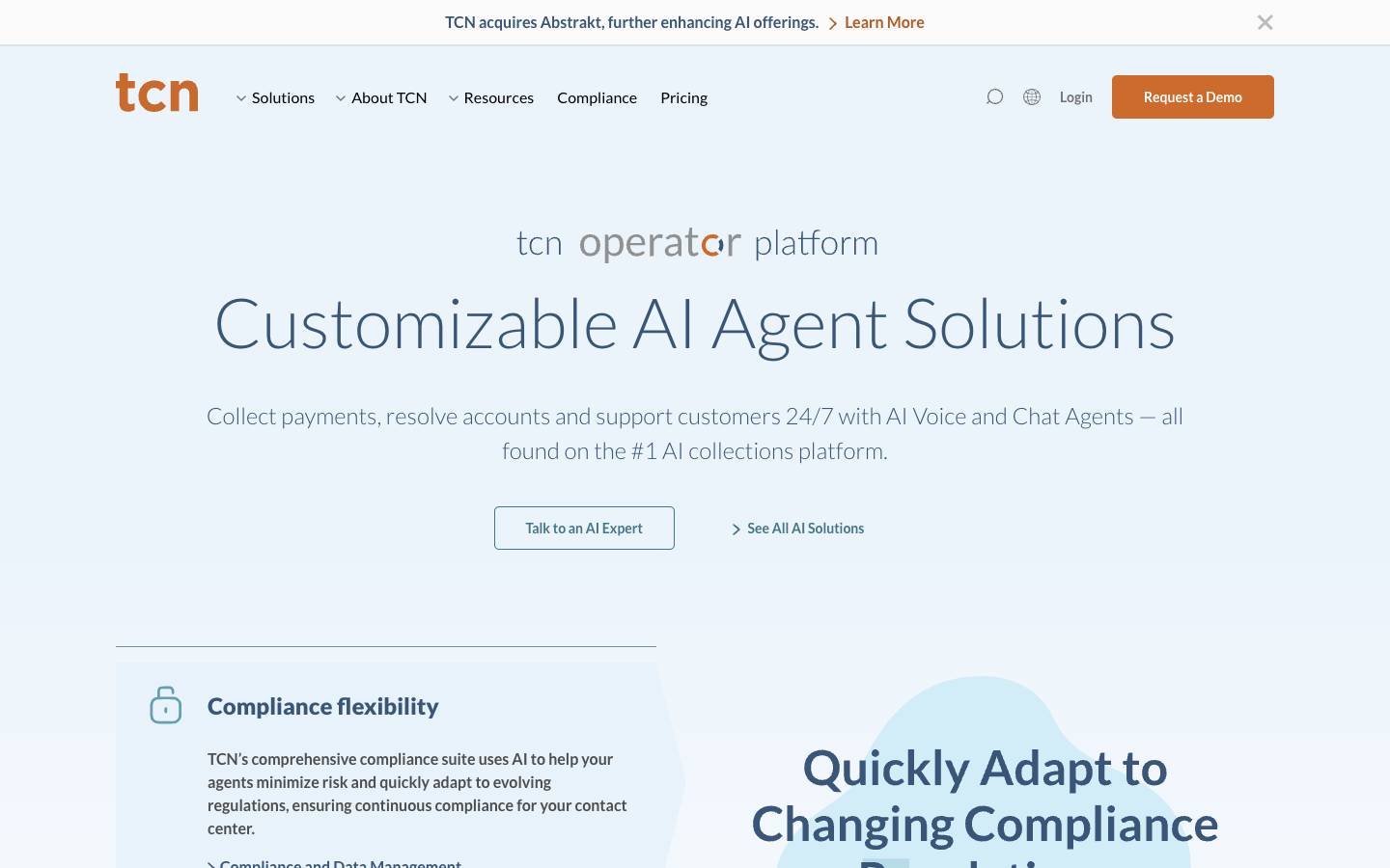TCN's homepage, as read on Oct 2, 2026
