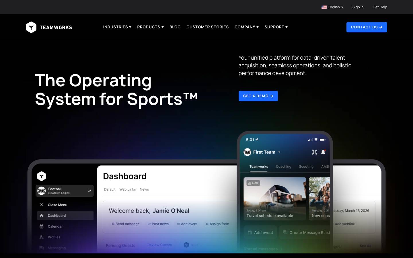Teamworks's homepage, as read on Oct 2, 2026