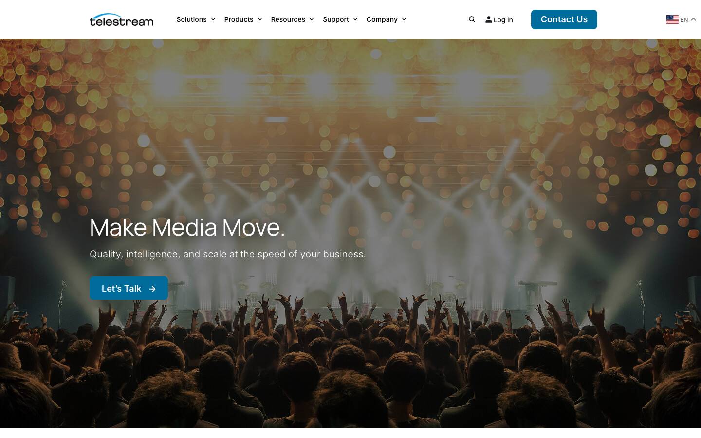 Telestream's homepage, as read on Oct 2, 2026