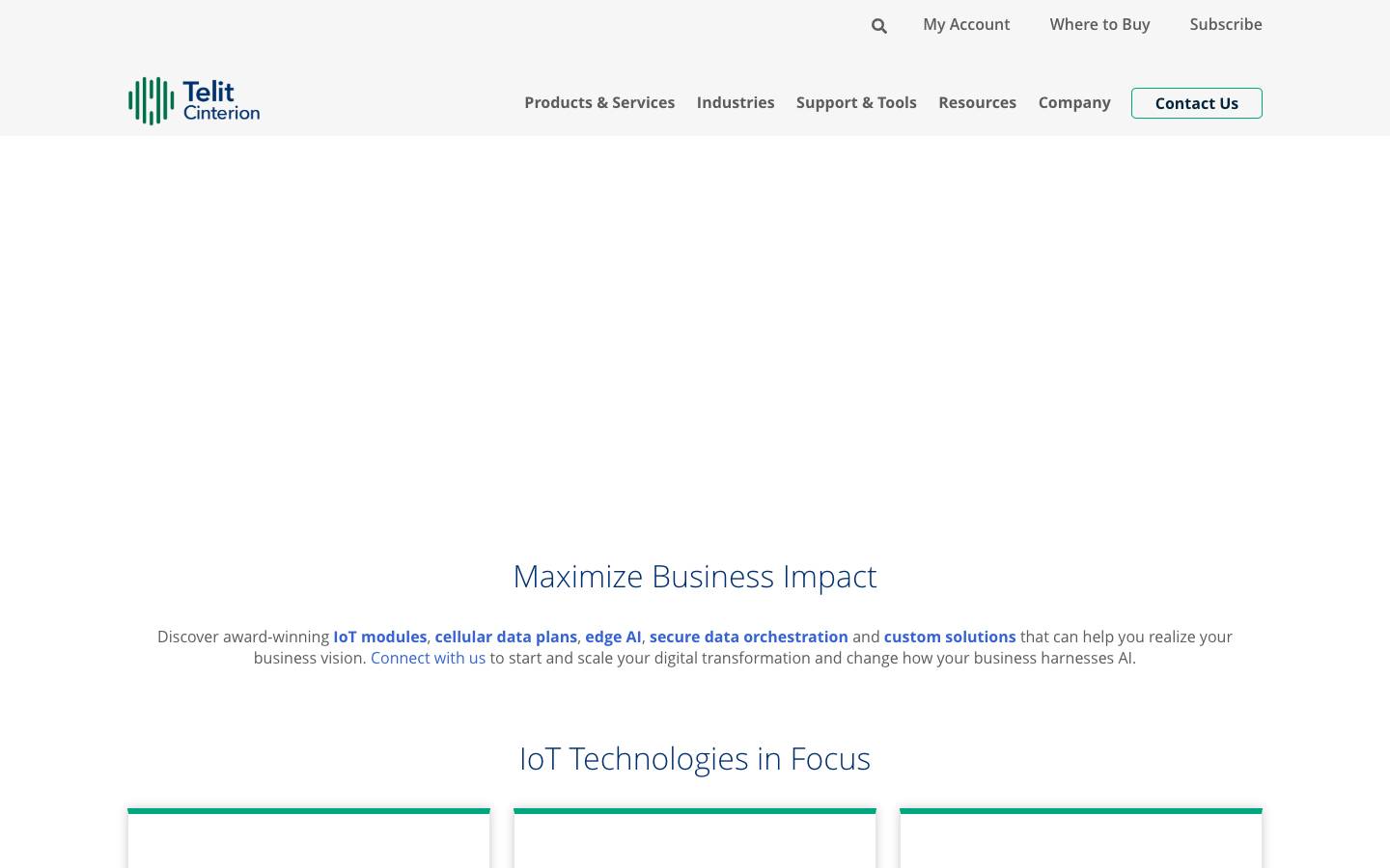 Telit's homepage, as read on Oct 2, 2026