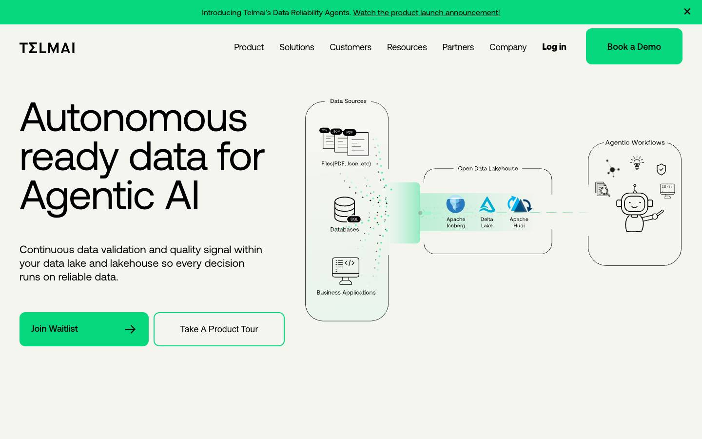 Telmai's homepage, as read on Oct 2, 2026