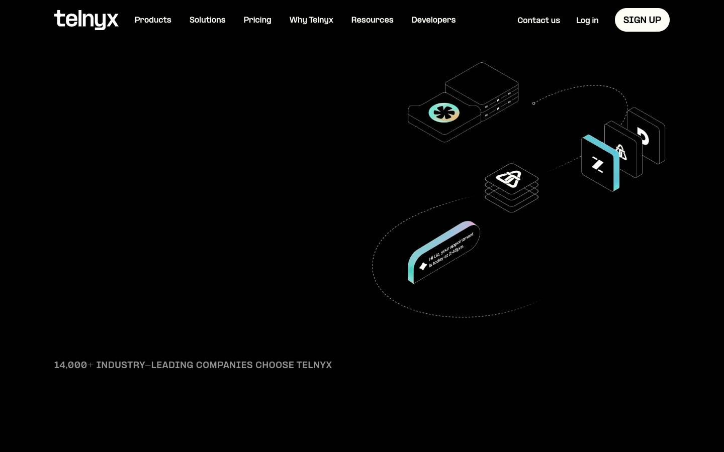 Telnyx's homepage, as read on Oct 2, 2026