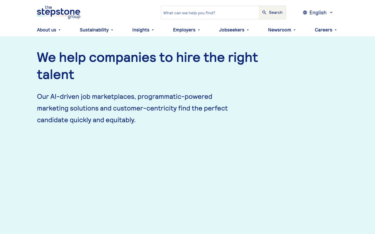 The Stepstone Group's homepage, as read on Oct 4, 2026