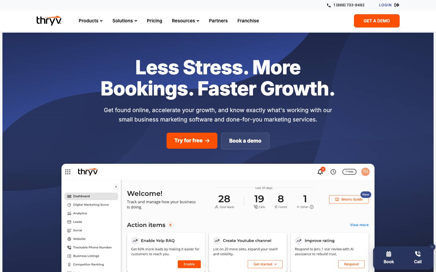 Thryv's homepage, as read on Oct 2, 2026