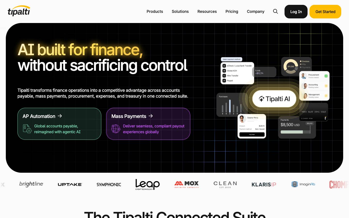 Tipalti's homepage, as read on Oct 2, 2026