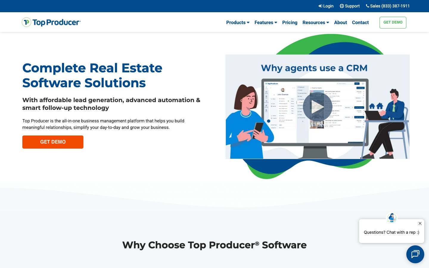 Top Producer's homepage, as read on Oct 2, 2026