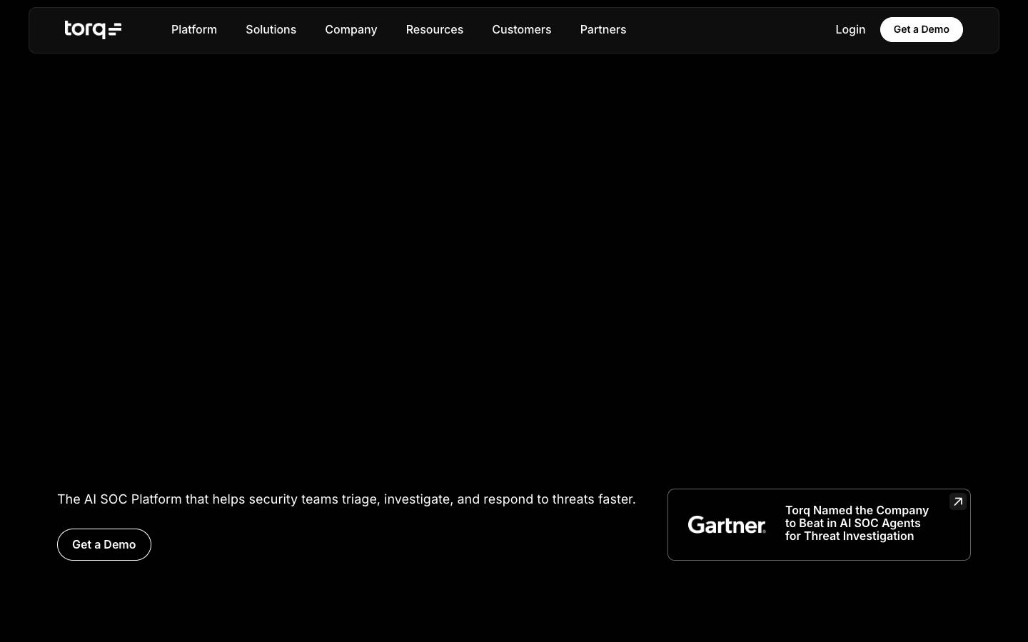 Torq's homepage, as read on Oct 6, 2026