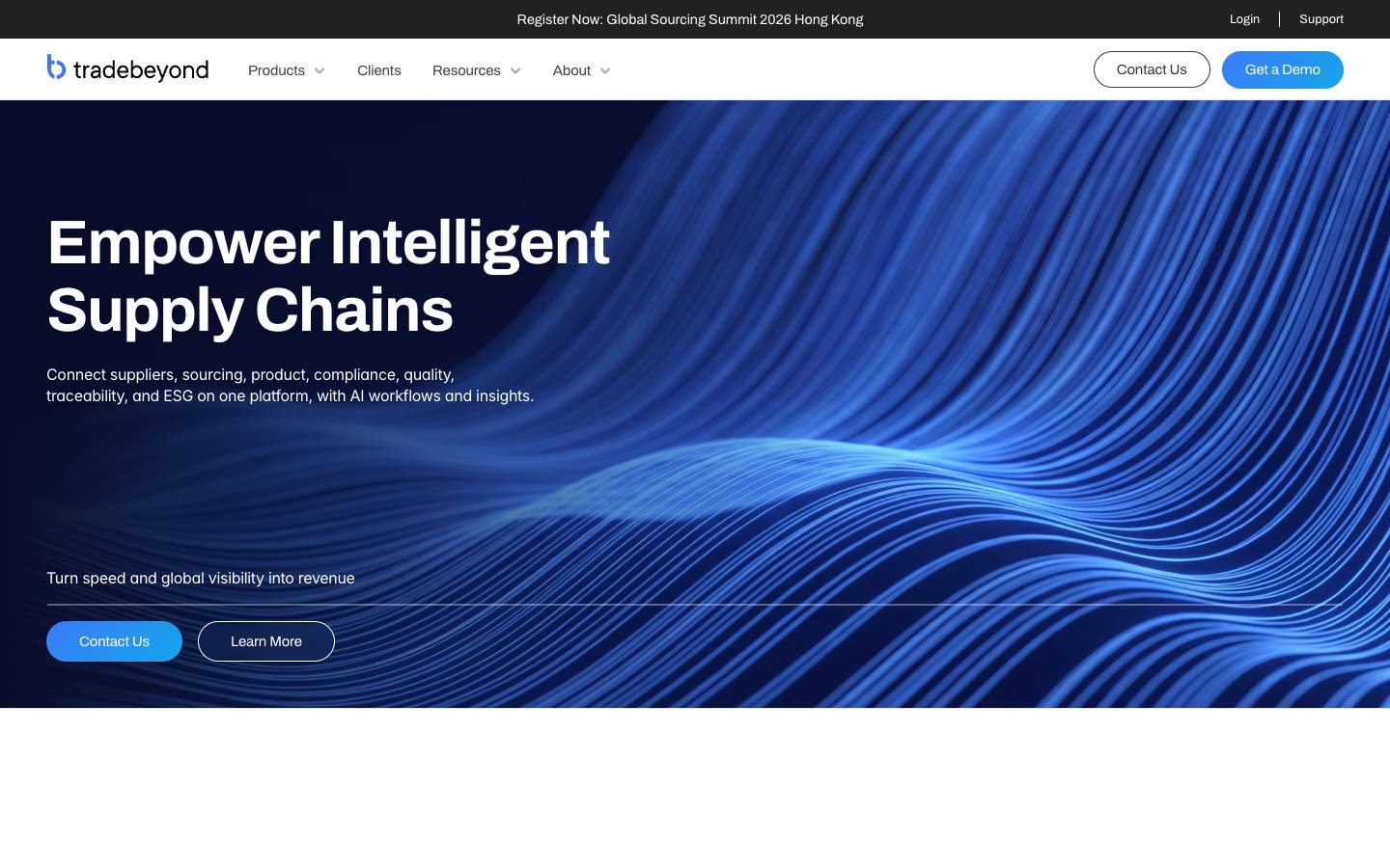 TradeBeyond's homepage, as read on Oct 6, 2026