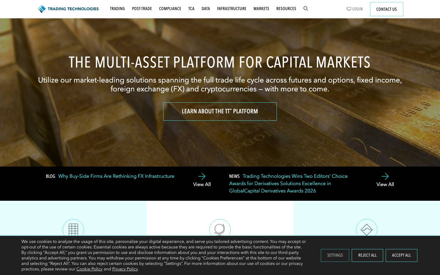 Trading Technologies's homepage, as read on Oct 2, 2026
