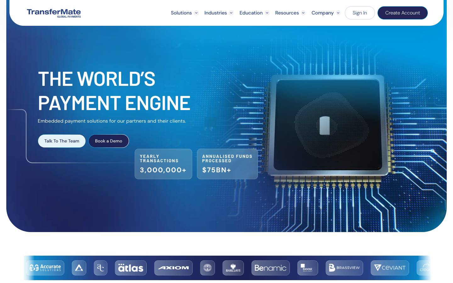 TransferMate's homepage, as read on Oct 2, 2026