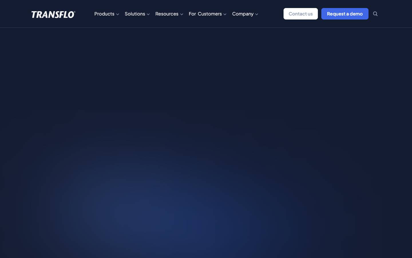 Transflo's homepage, as read on Oct 2, 2026
