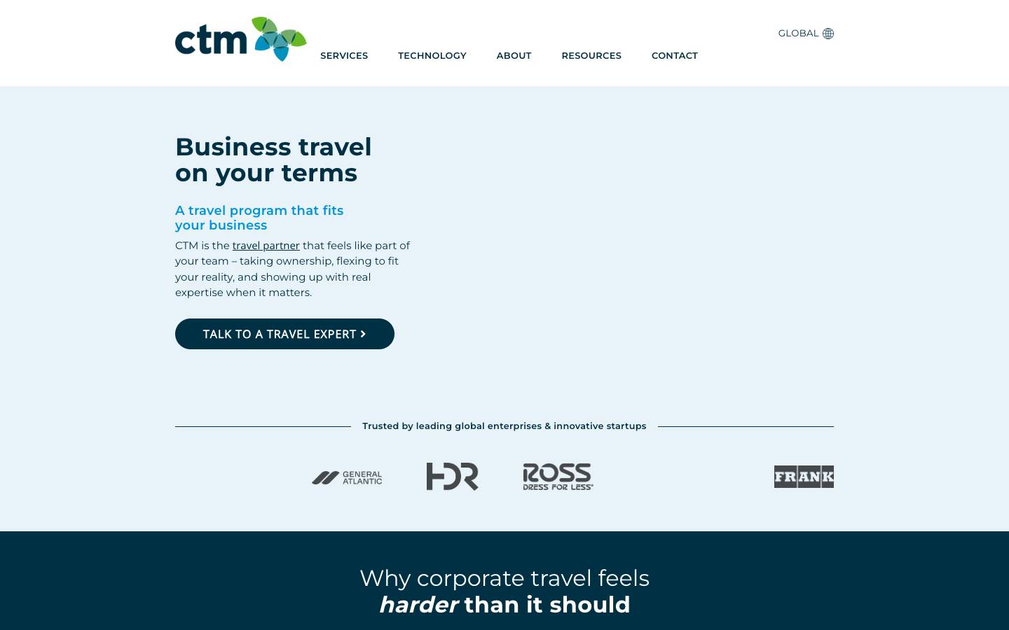 CTM's homepage, as read on Oct 2, 2026