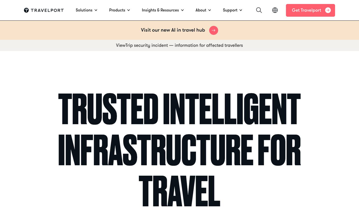 Travelport's homepage, as read on Oct 2, 2026