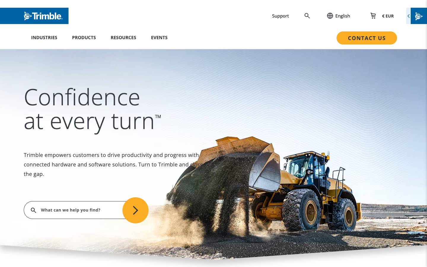 Trimble's homepage, as read on Oct 2, 2026