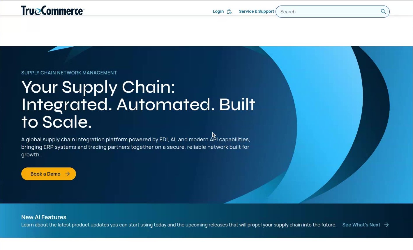 Truecommerce's homepage, as read on Oct 3, 2026