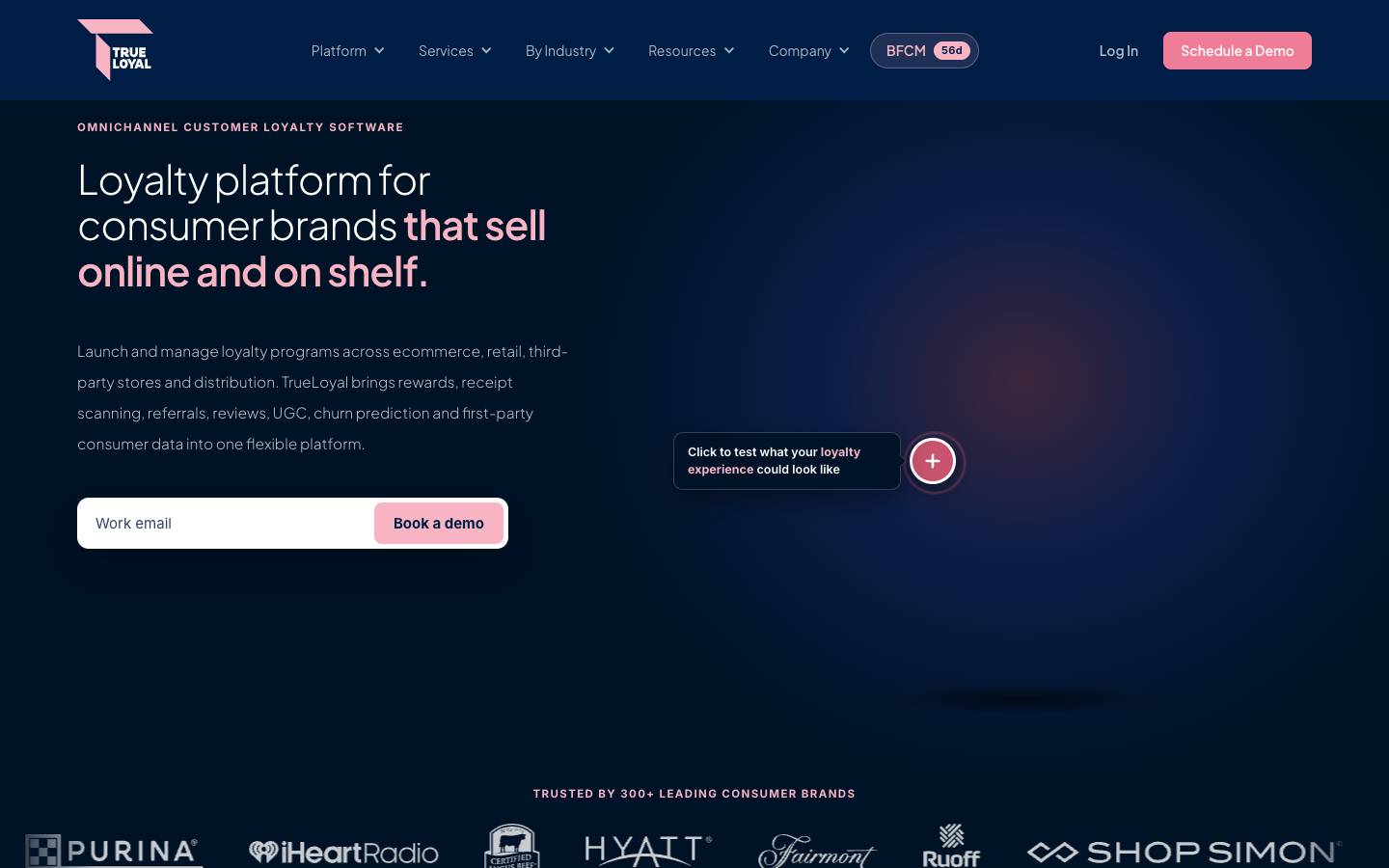 TrueLoyal's homepage, as read on Oct 2, 2026