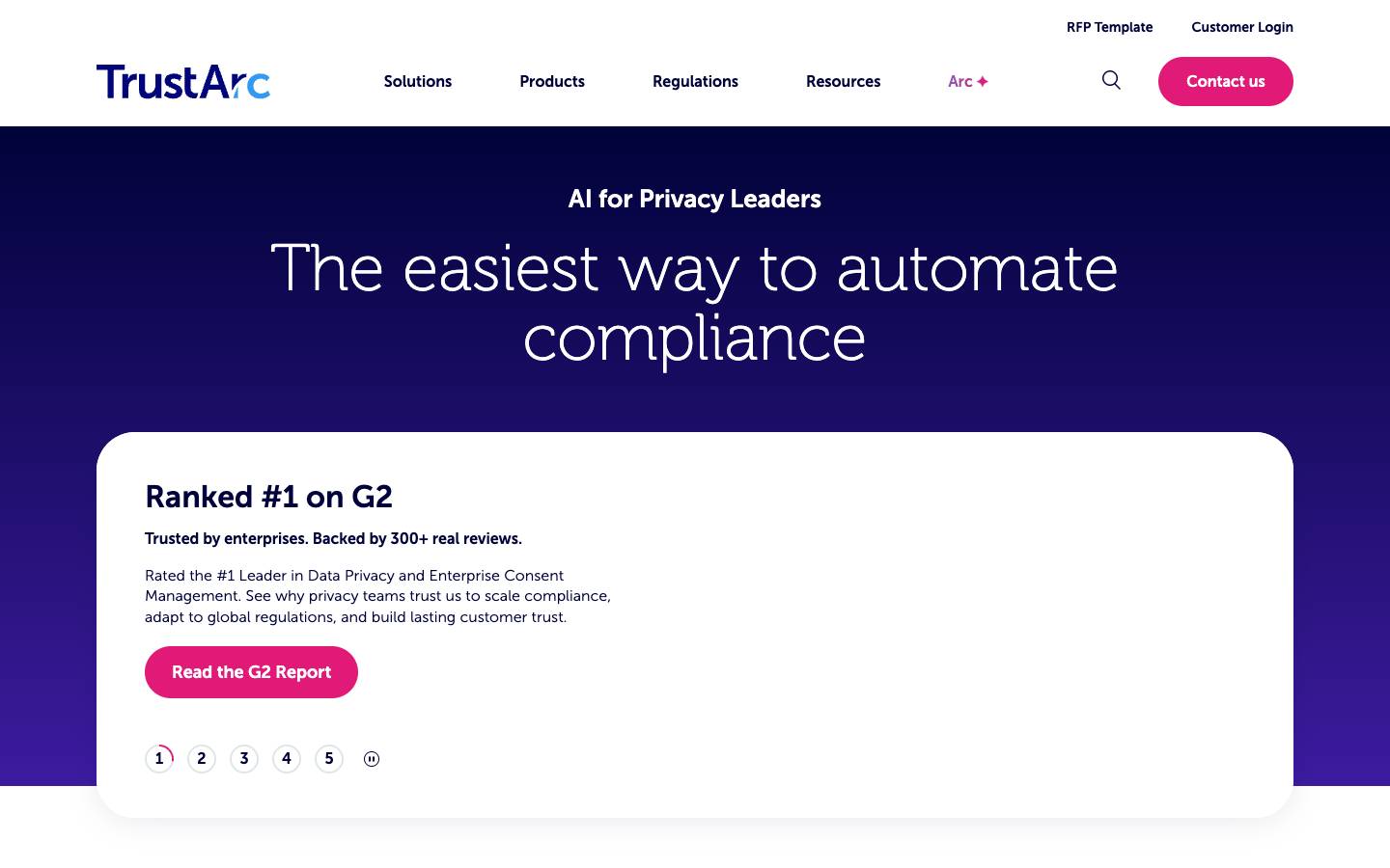 TrustArc's homepage, as read on Oct 2, 2026